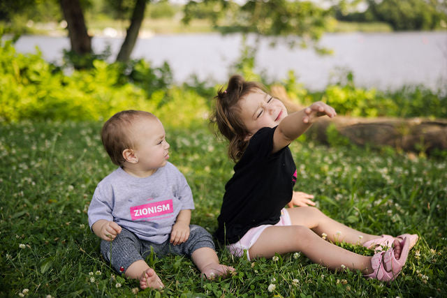 Zionism Is My Superpower Pink & White Toddler's Fine Jersey Tee