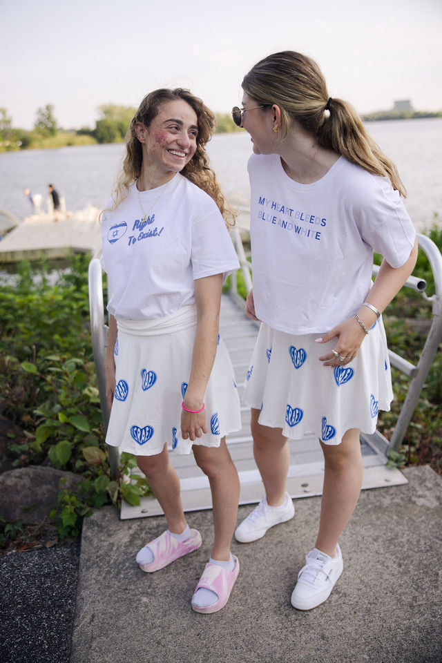 Heart Bleeds Blue & Blue Women's Crop Tee