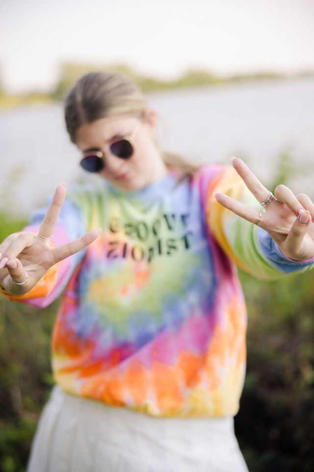 Groovy Zionist Unisex Tie-Dye Sweatshirt