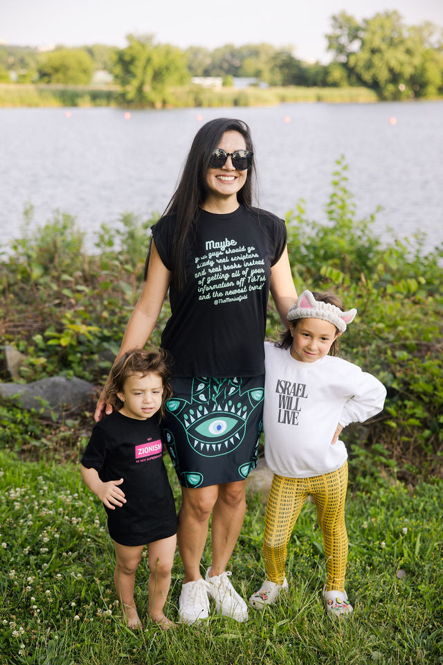 Zionism Is My Superpower Pink & White Toddler's Fine Jersey Tee