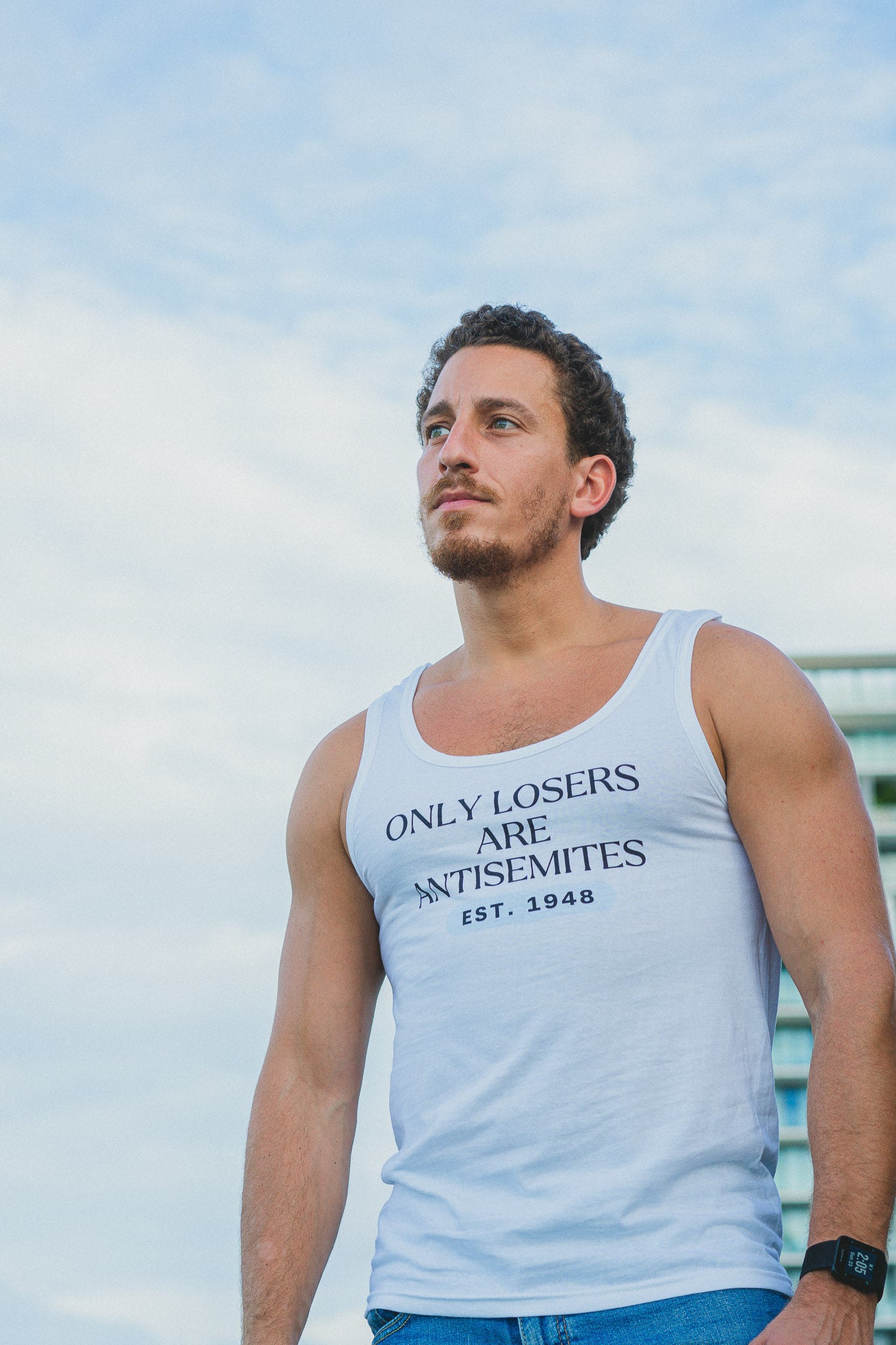 Only Losers Are Antisemites 1948 Blue Men's Softstyle Tank Top