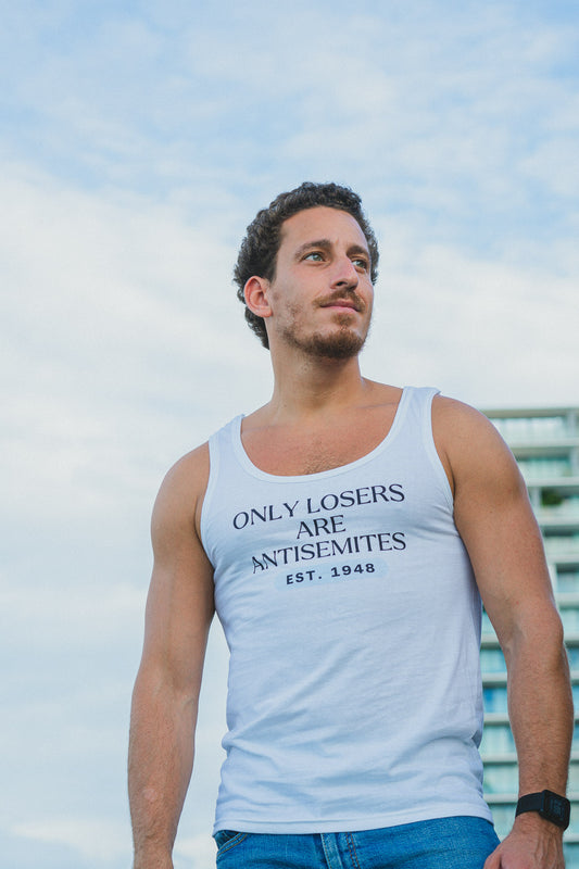 Only Losers Are Antisemites 1948 Blue Men's Softstyle Tank Top