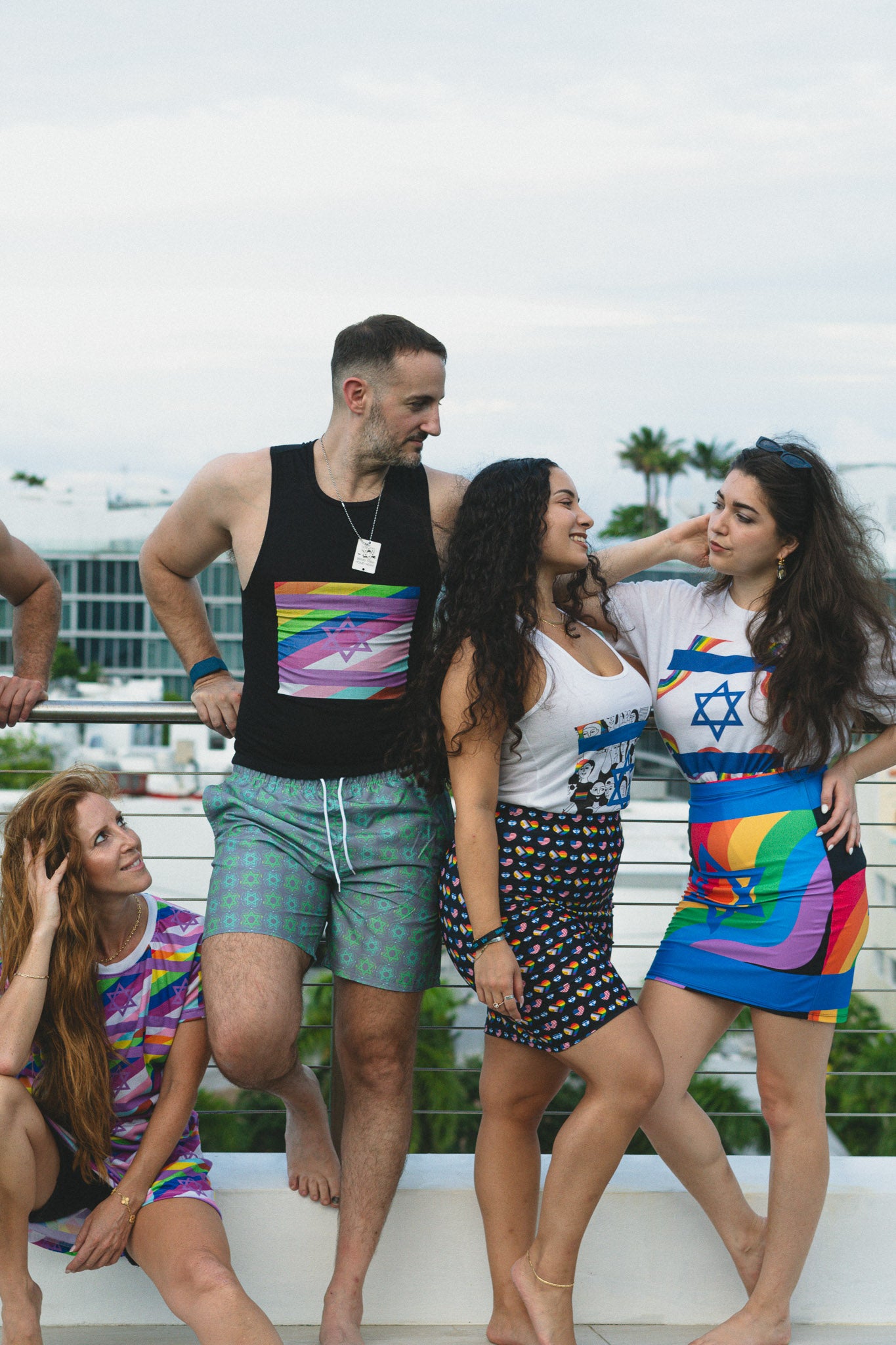 Hot Pink Pride Flowy Scoop Muscle Tank