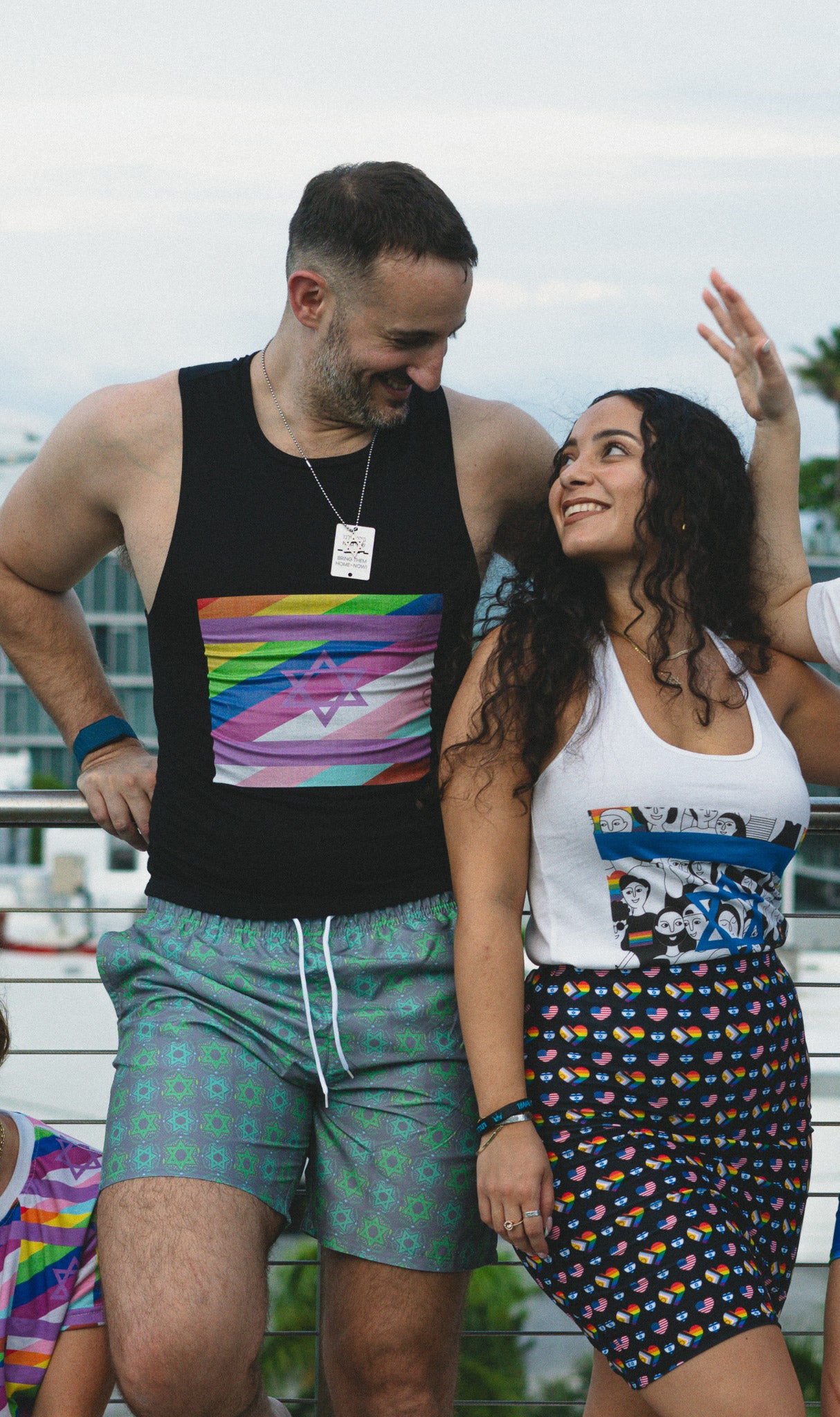 Hot Pink Pride Flowy Scoop Muscle Tank