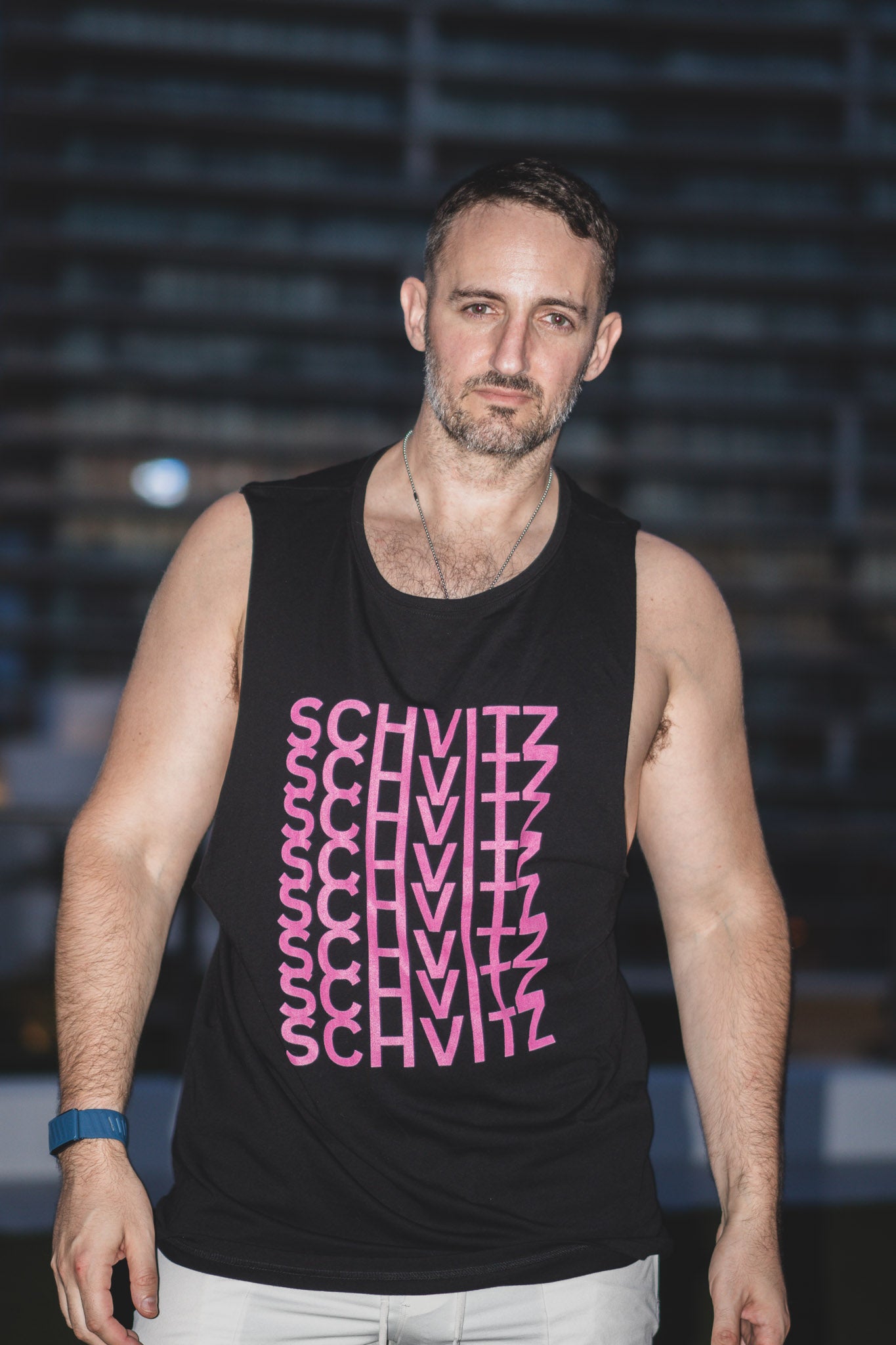 Pink Multi Schvitz Unisex Barnard Tank