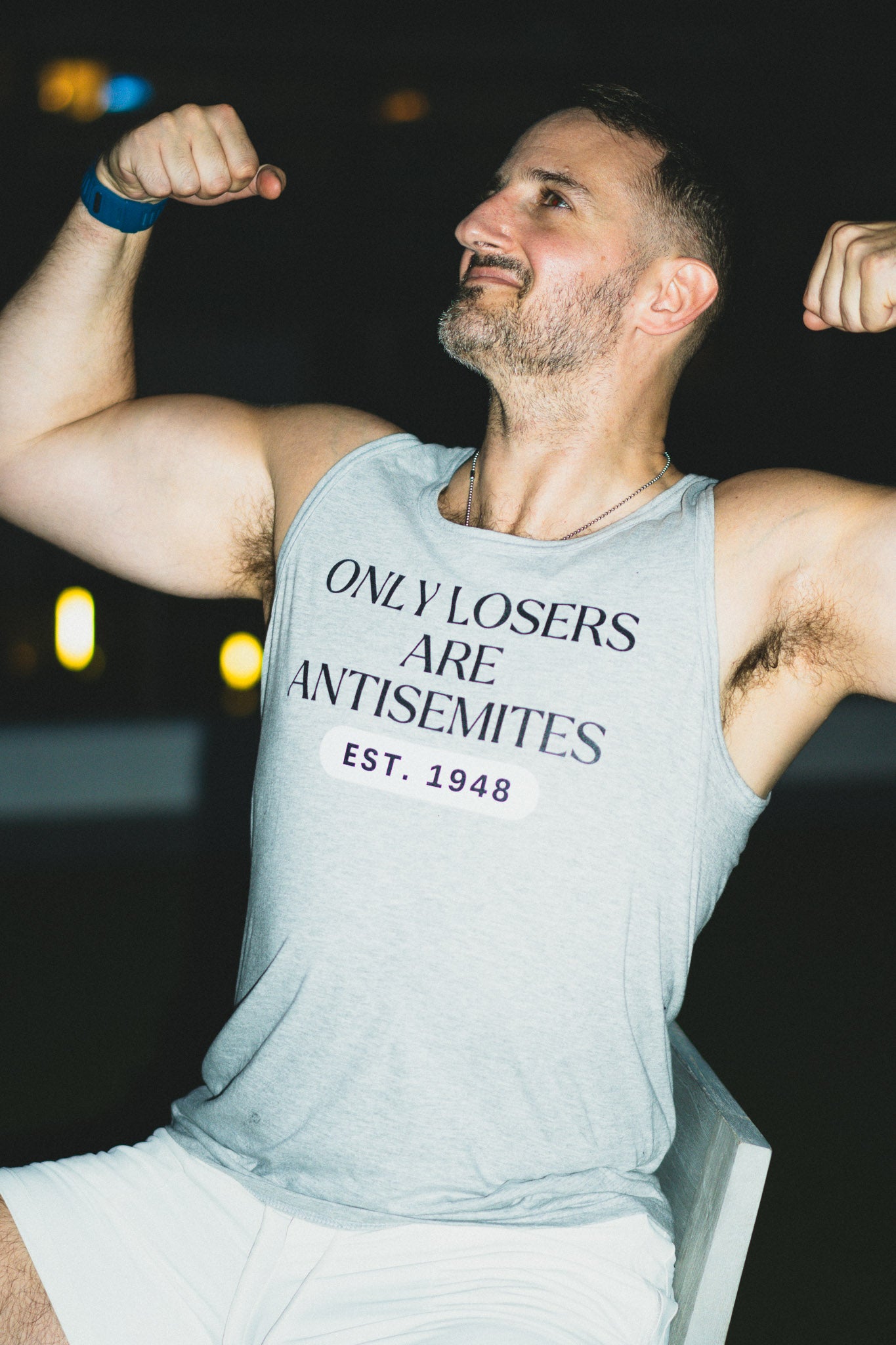 Only Losers Are Antisemites 1948 Blue Men's Softstyle Tank Top