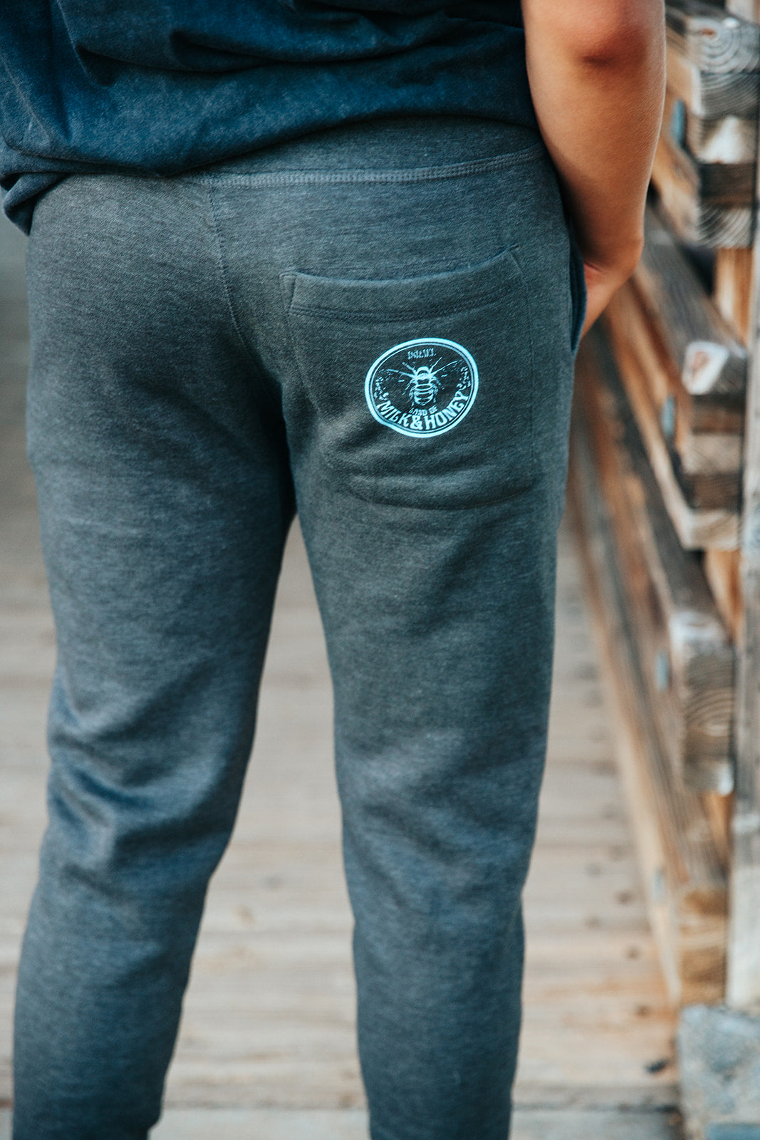 Israel Blue Milk & Honey Badge Unisex Fleece Joggers