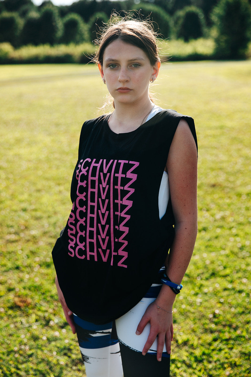 Pink Multi Schvitz Unisex Barnard Tank