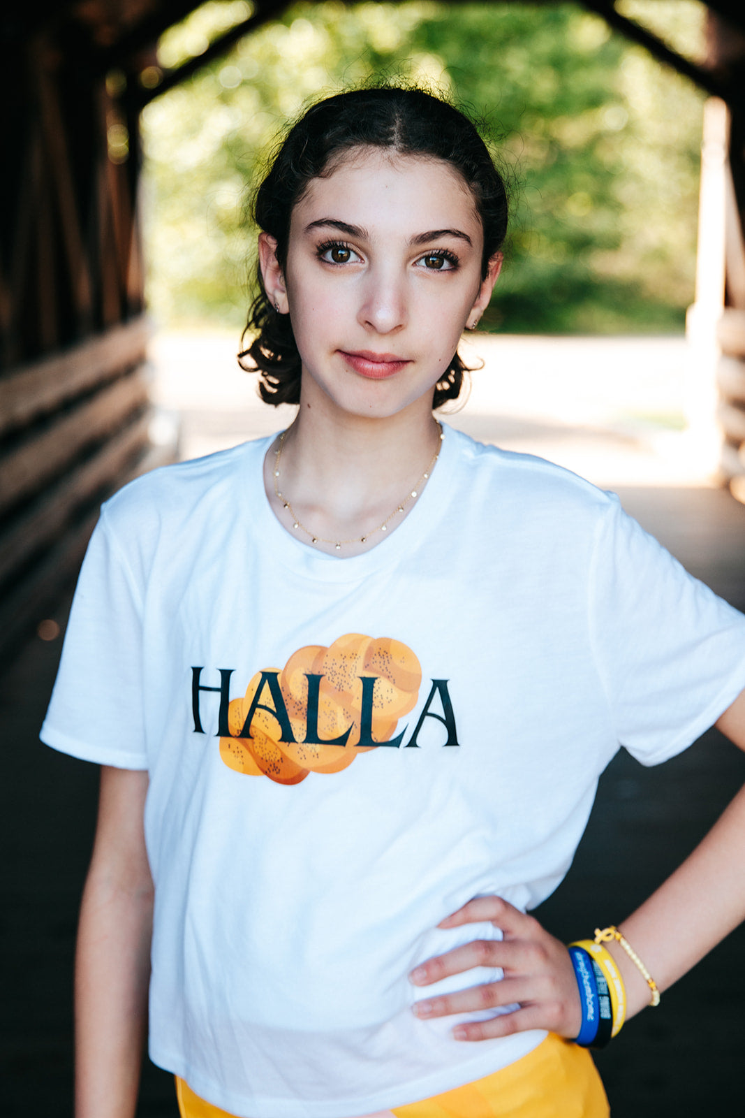 Halla Challah Women's Flowy Cropped Tee