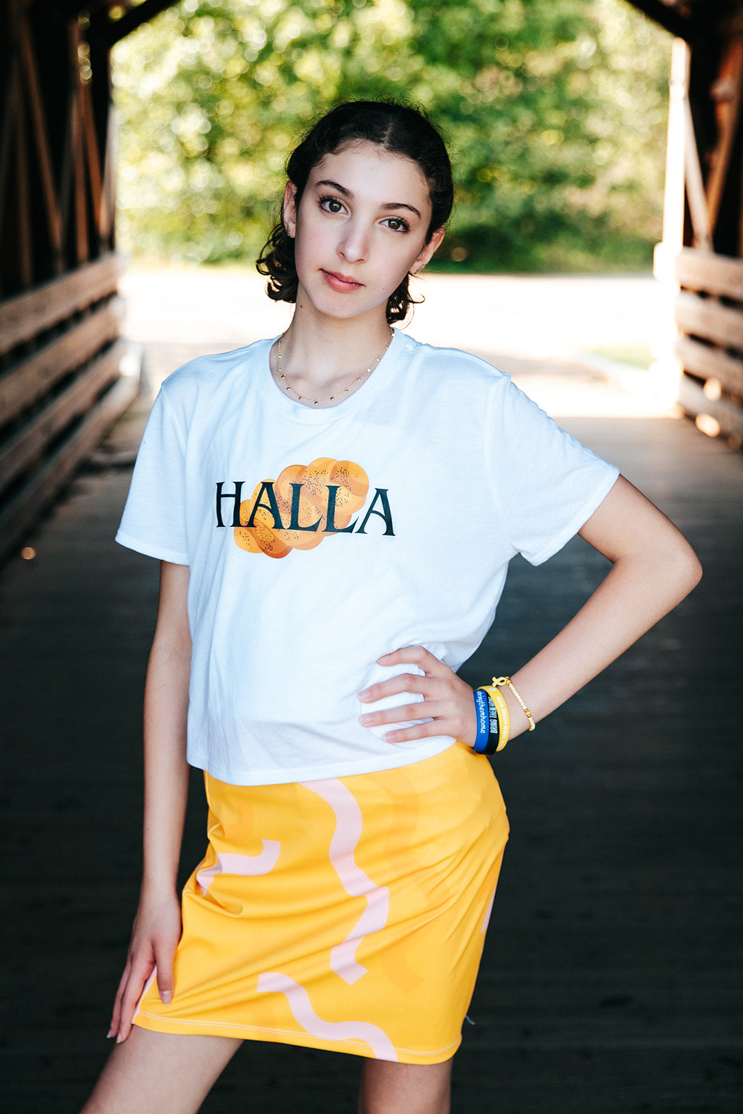 Halla Challah Women's Flowy Cropped Tee