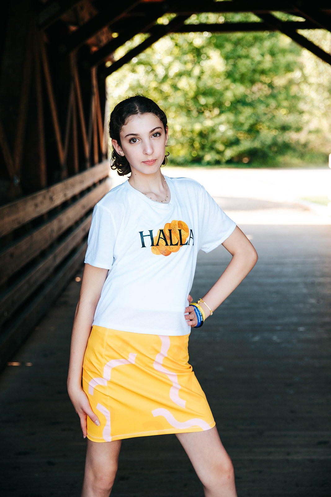 Halla Challah Women's Flowy Cropped Tee