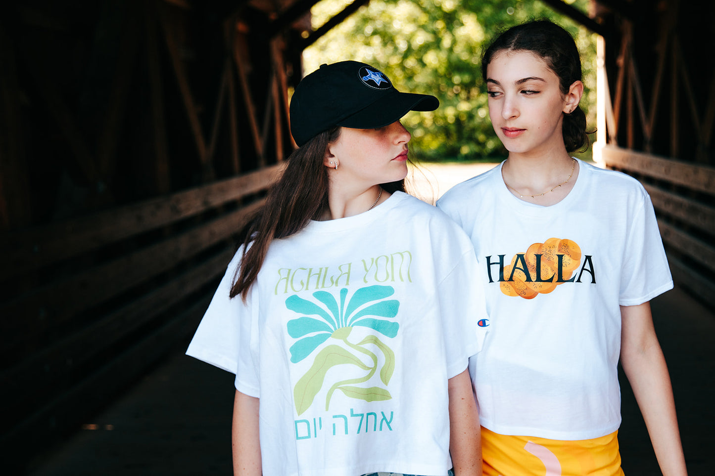 Halla Challah Women's Flowy Cropped Tee