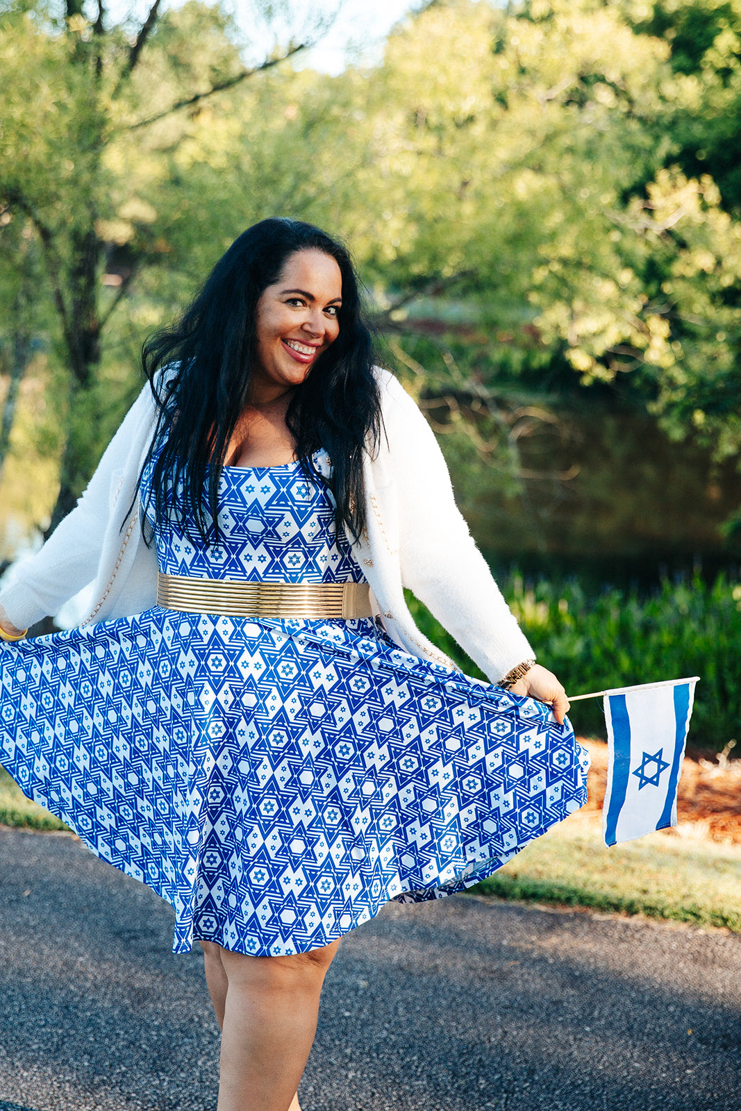 Maayan on White Women's Skater Dress